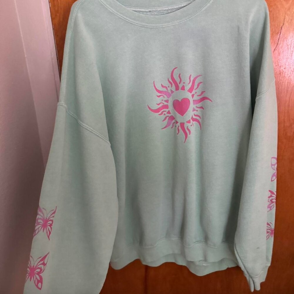 pacsun green crew neck